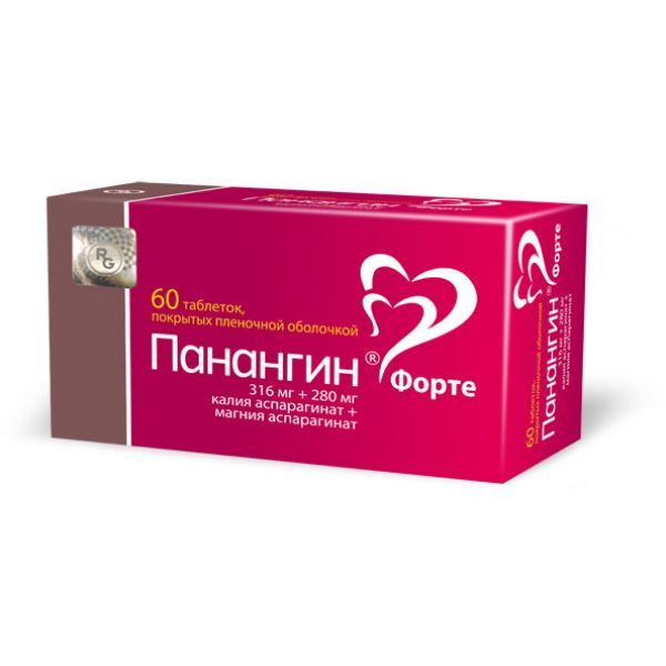 Панангин форте 60 шт таблетки покрытые пленочной оболочкой