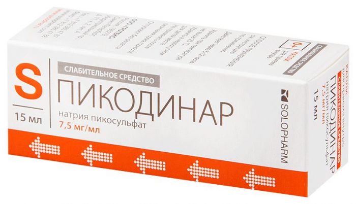 Пикодинар 7,5мг/мл 15мл капли для приема внутрь