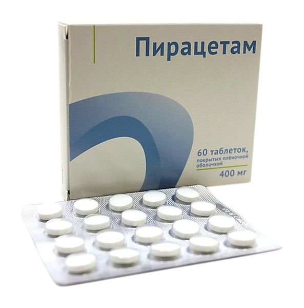 Пирацетам 400мг 60 шт таблетки покрытые пленочной оболочкой
