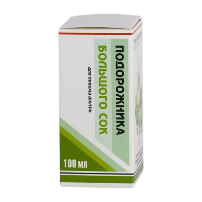 Подорожника большого сок 100мл