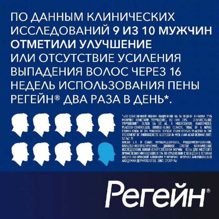 Регейн пена для наружного применения 5%, 60г, 3 шт