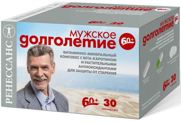 Ренессанс мужское здоровье 60+ суточных доз 30 шт