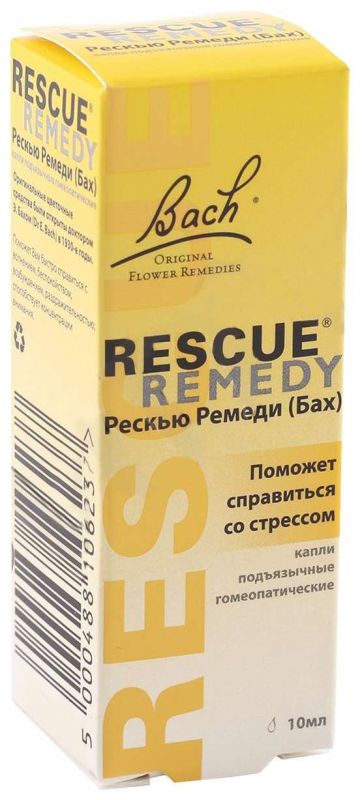Рескью ремеди (бах) 10мл капли подъязычные гомеопатические