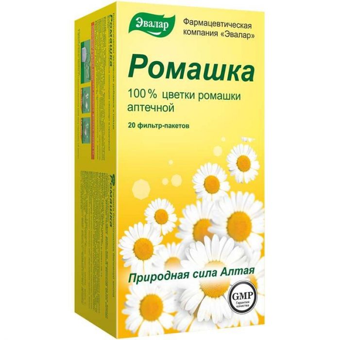 Ромашки цветки 1,5г 20 шт фильтр-пакет эвалар