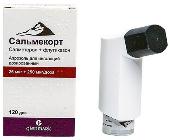 Сальмекорт 25мкг+250мкг/доза 120доз аэрозоль для ингаляций дозированный