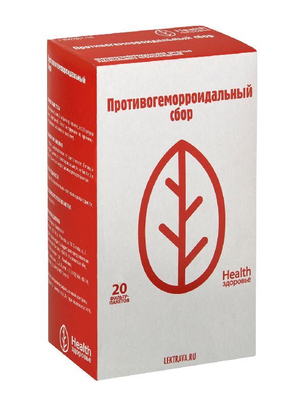 Сбор противогеморроидальный 20 шт фильтр-пакет