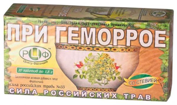 Сила российских трав фиточай n33 при геморрое n20