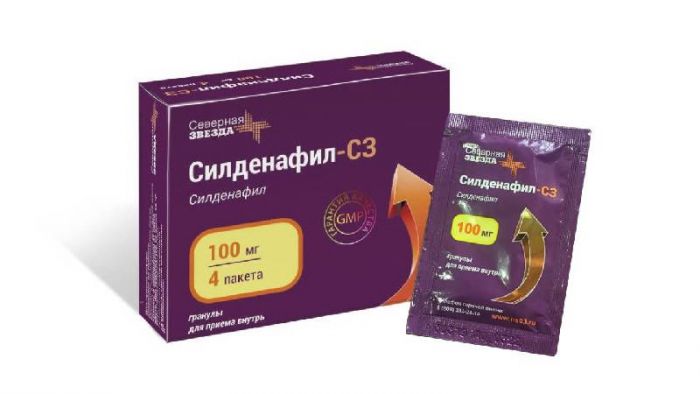 Силденафил-сз 100мг 4 шт гранулы для приема внутрь