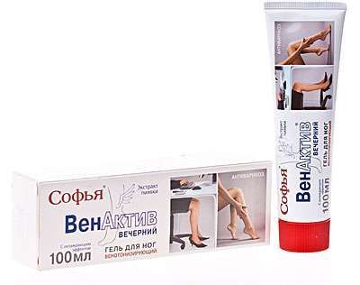 Софья венактив форте вечерний гель для ног с охлаждающим эффектом 100мл