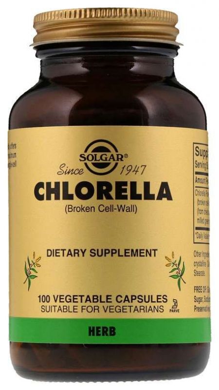 Солгар хлорелла капсулы 100 шт