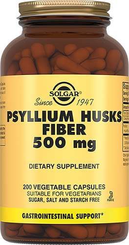 Солгар псиллиум пищевые волокна капсулы 500мг 200 шт