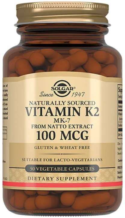 Солгар витамин к2 капсулы натуральный 100мкг 50 шт