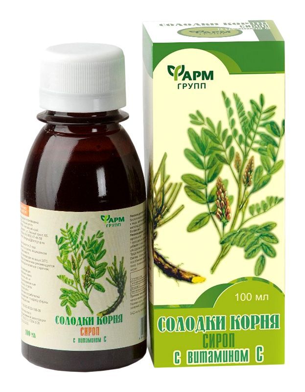 Солодки корня сироп с витамином c 100мл