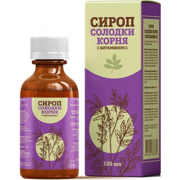 Солодки корня сироп с витамином c 100мл