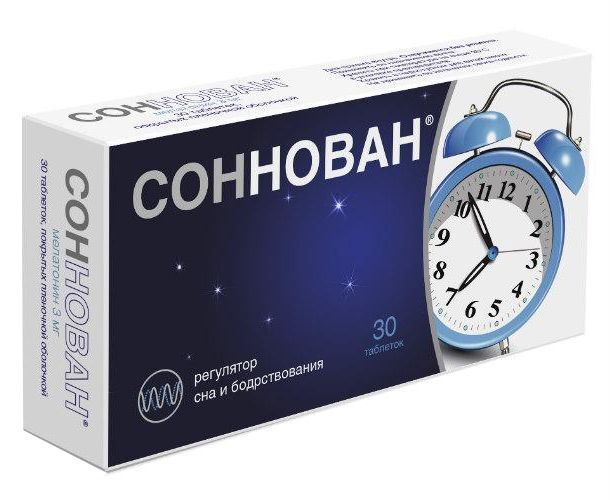 Соннован 3мг 30 шт таблетки покрытые пленочной оболочкой