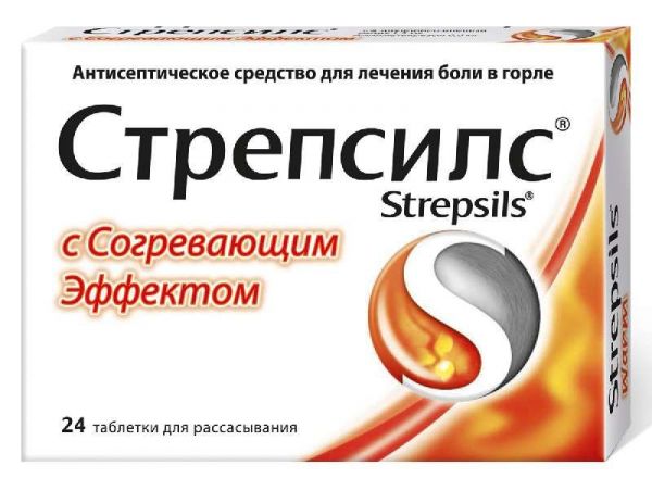 Стрепсилс 24 шт таблетки для рассасывания с согревающим эффектом