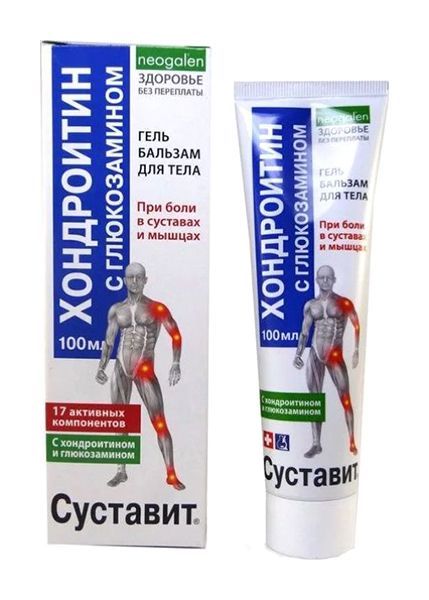 Суставит гель-бальзам хондроитин с глюкозамином 100мл