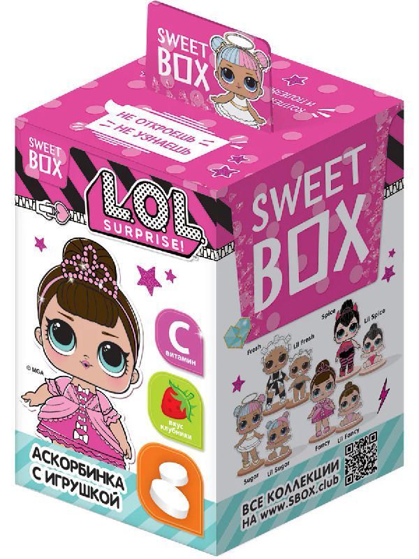 Свитбокс аскорбинка с игрушкой в коробочке лол 30г