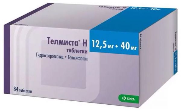 Телмиста н 12,5мг+40мг 84 шт таблетки