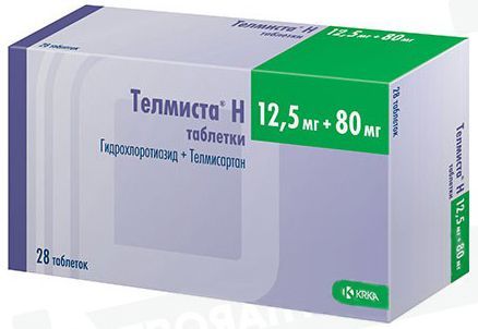 Телмиста н 12,5мг+80мг 28 шт таблетки