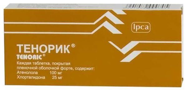 Тенорик 100мг+25мг 28 шт таблетки покрытые пленочной оболочкой