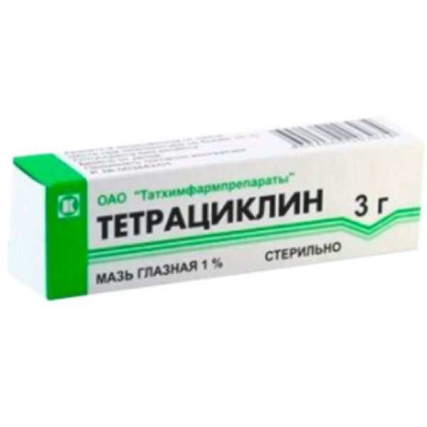 Тетрациклин 1% 3г мазь глазная татхимфарм