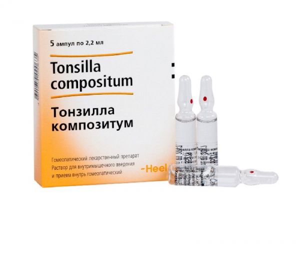 Тонзилла композитум 2,2мл 5 шт biologische heilmittel heel gmbh
