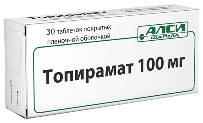 Топирамат 100мг 30 шт таблетки покрытые пленочной оболочкой