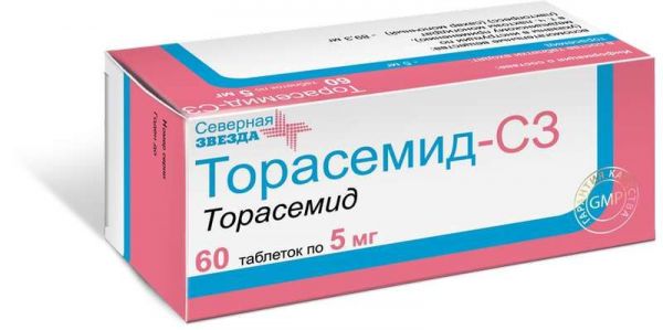 Торасемид-сз 5мг 60 шт таблетки
