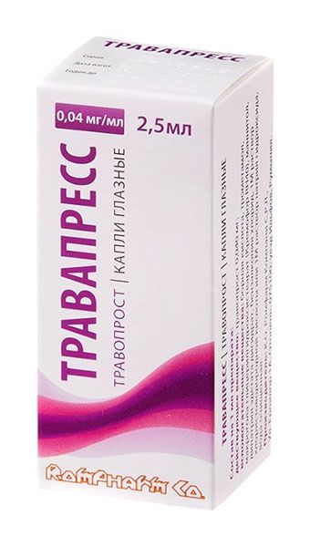 Травапресс 0,04мг/мл 2,5мл капли глазные