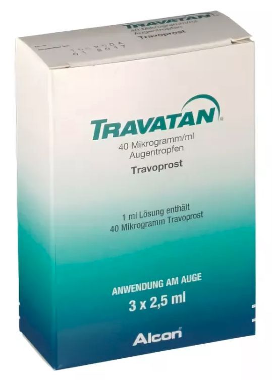 Траватан 40мкг/мл 2,5мл 3 шт капли глазные
