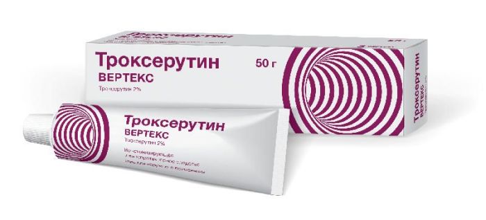 Троксерутин вертекс 2% 50г гель для наружного применения