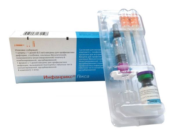Вакцина инфанрикс гекса 0,5мл/доза 1 шт суспензия для инъекций