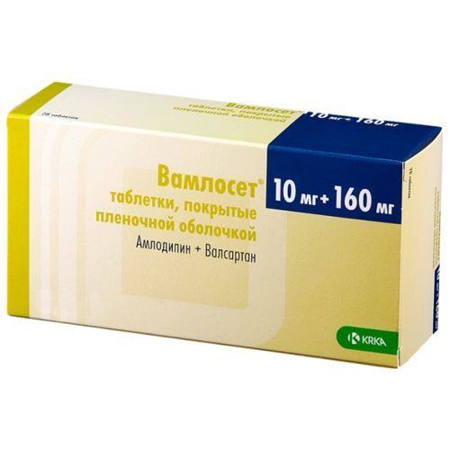 Вамлосет 10мг+160мг 90 шт таблетки покрытые пленочной оболочкой