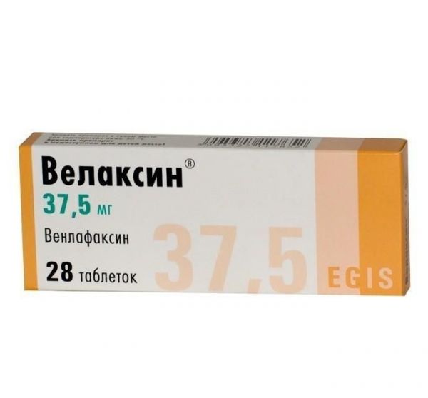 Велаксин 37,5мг 28 шт таблетки