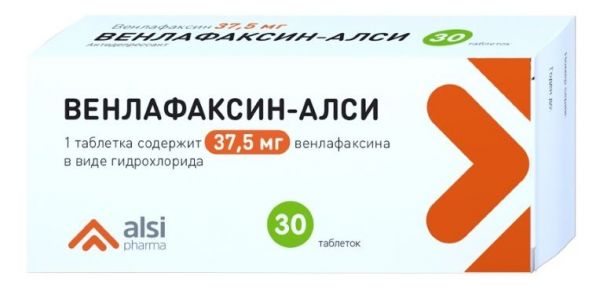 Венлафаксин-алси 37,5мг 30 шт таблетки