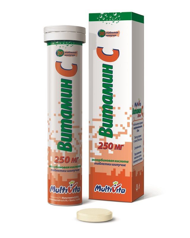 Витамин c 250мг 20 шт таблетки шипучие