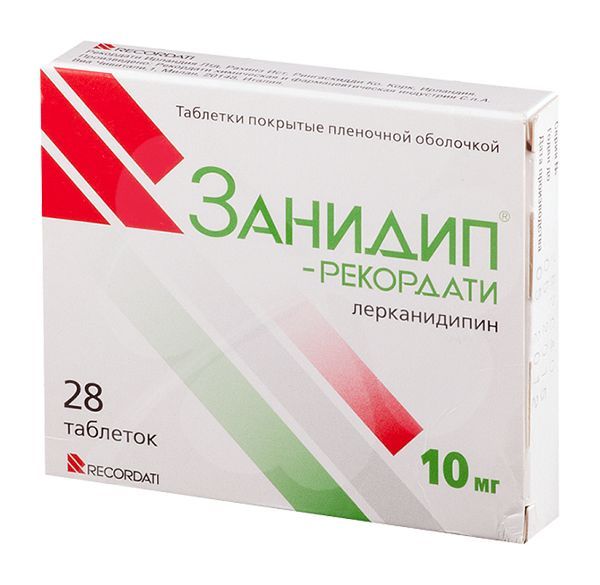 Занидип рекордати 10мг 28 шт таблетки recordati industria chimica &amp; farmaceuti