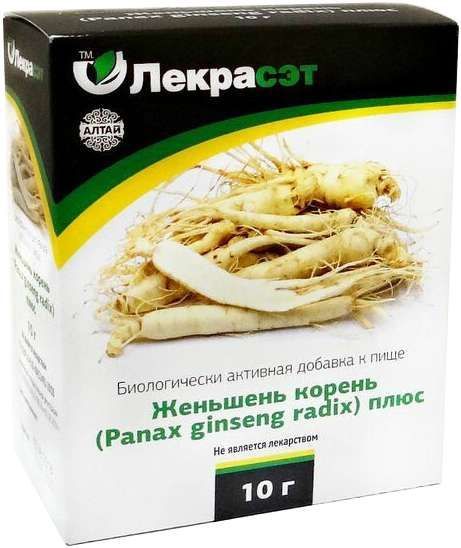 Женьшешь корень плюс 10г